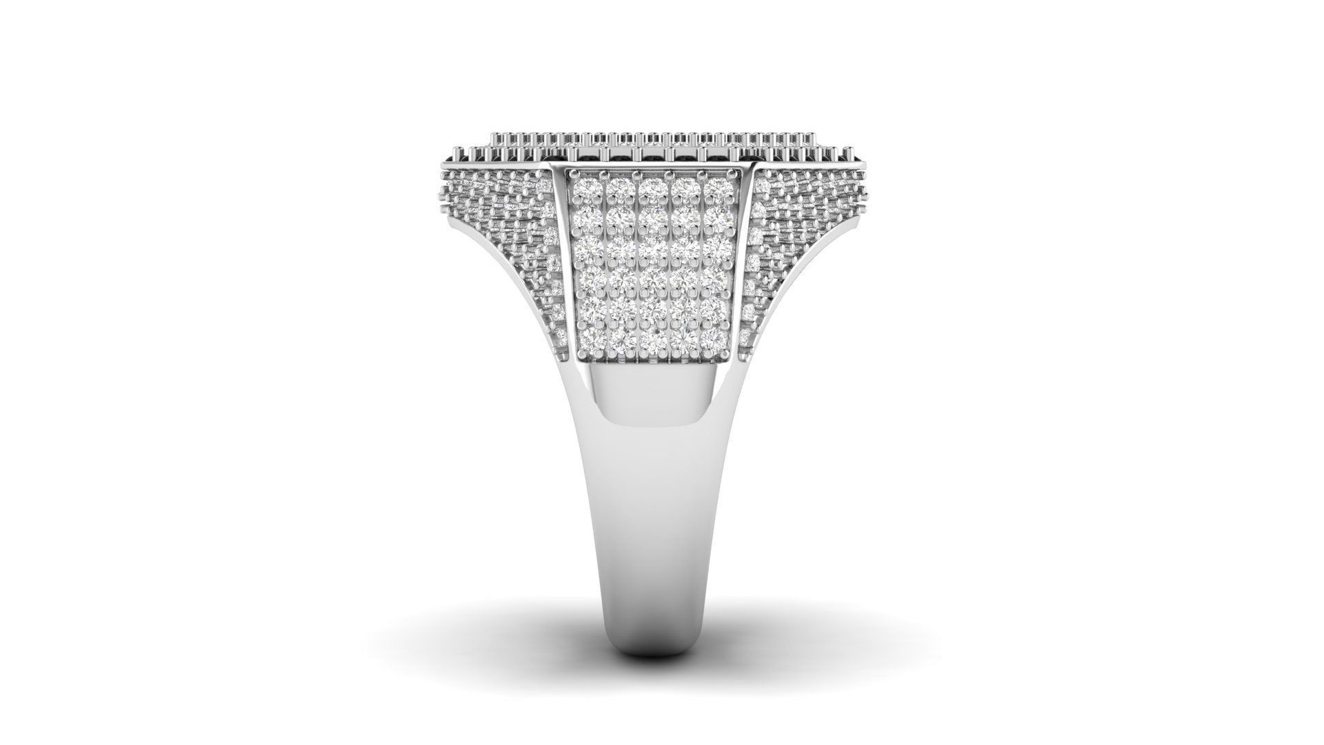 Hexagonal Shape Champions Diamond Ring 3D print model 3D print model_5