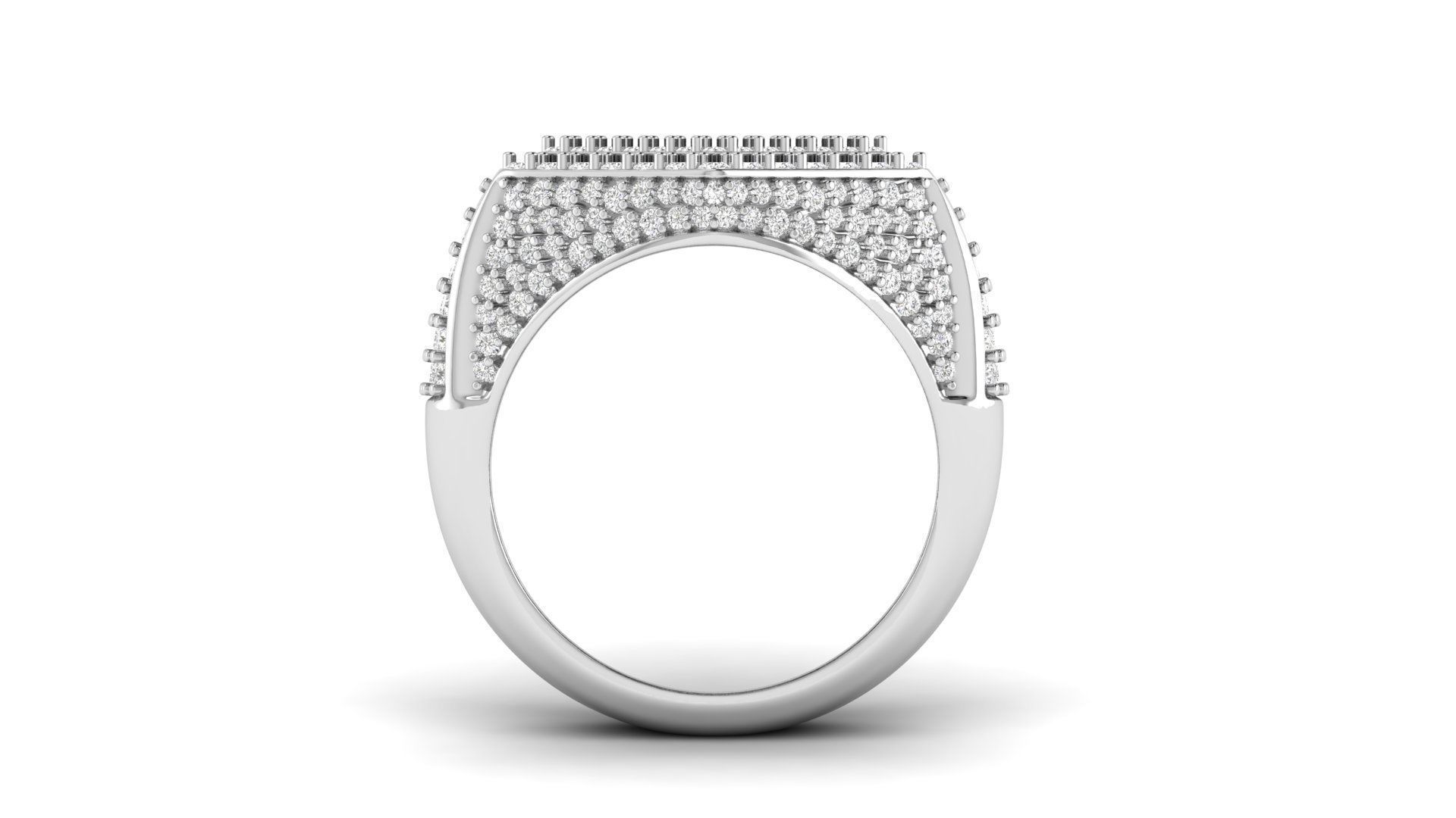 Hexagonal Shape Champions Diamond Ring 3D print model 3D print model_4