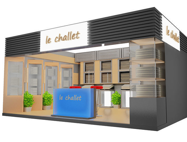  Booth Exhibition Stand a17 3D model