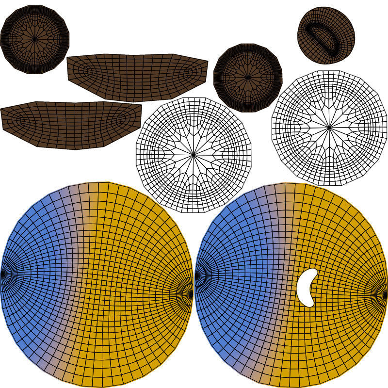 Afraid or Scared Yellow Ball Emoticon Emoji or Smiley 3D model_12