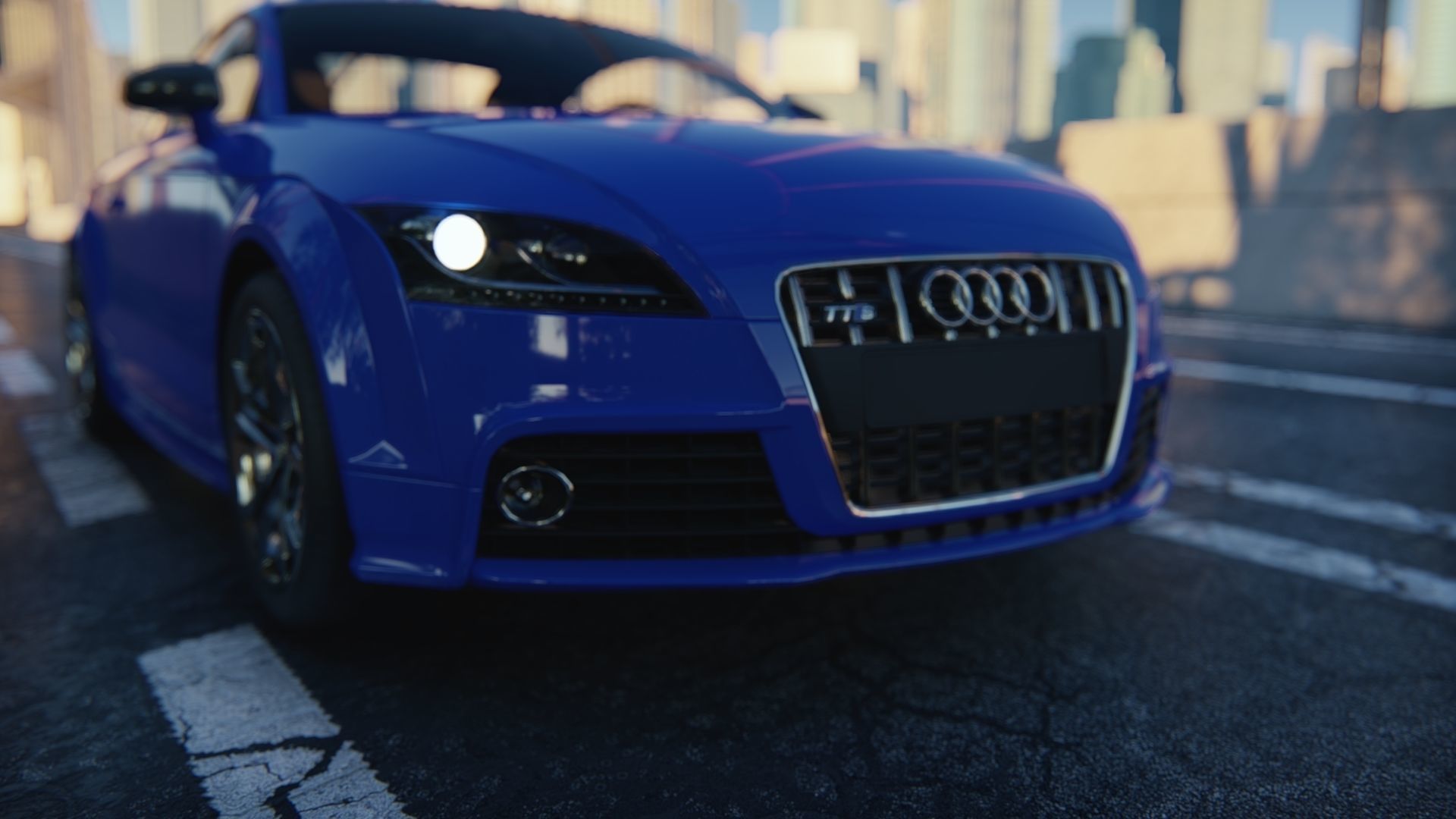 Audi TTS High Detailed 3D Model  3D model_2