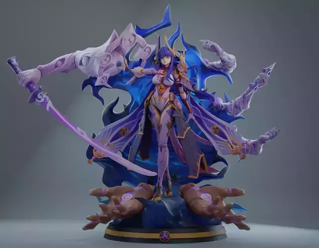 Raiden Shogun Boss 3d print   divide and full version 3D print model