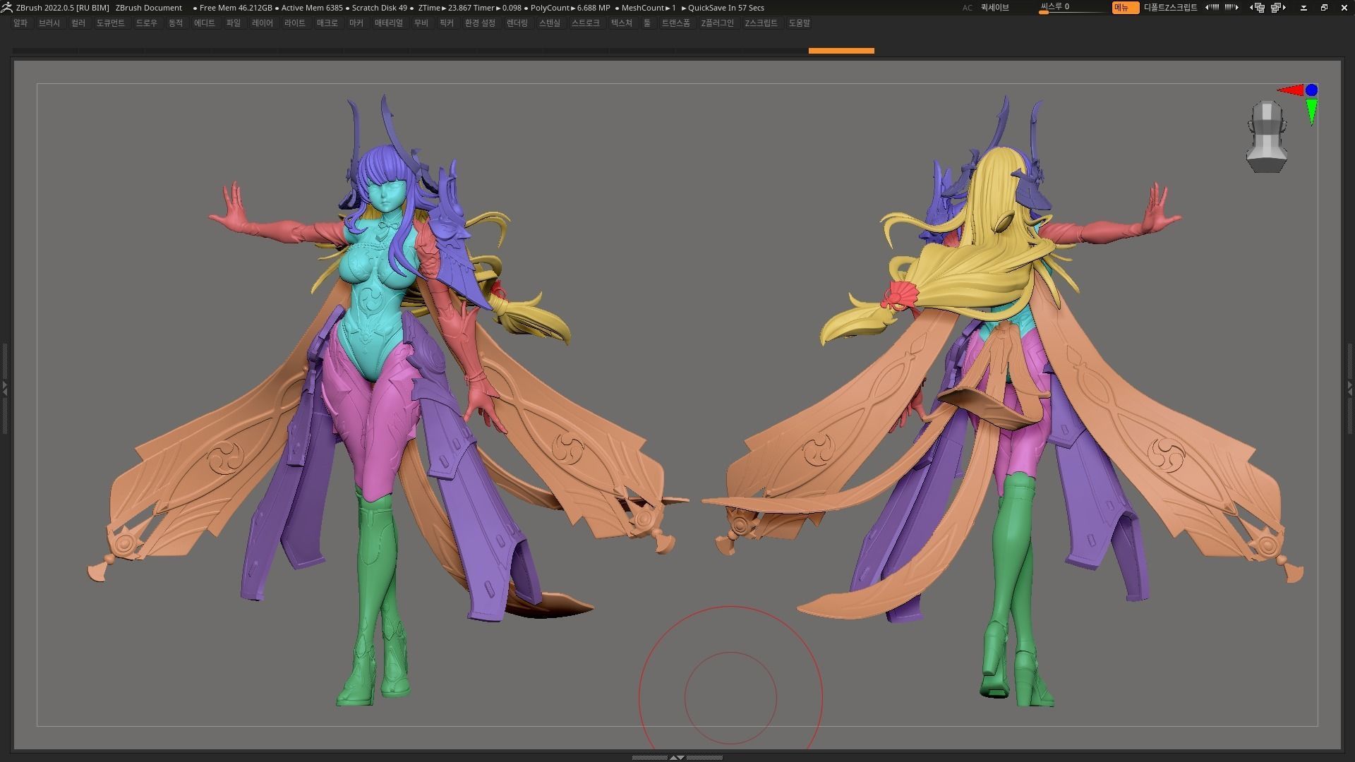 Raiden Shogun Boss 3d print   divide and full version 3D print model_4