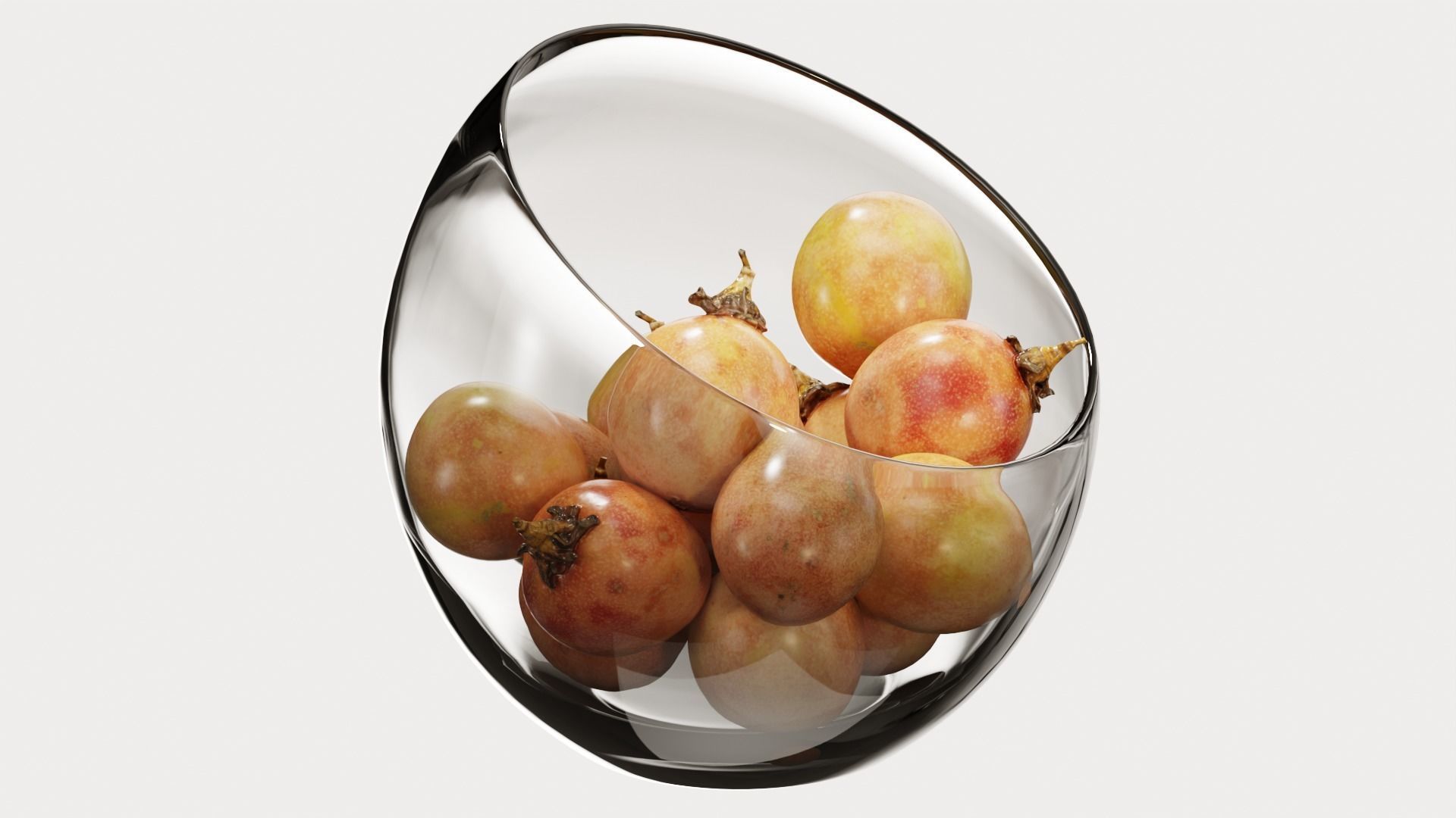 Large Slant Fruit Bowl passion fruit 3D model_5