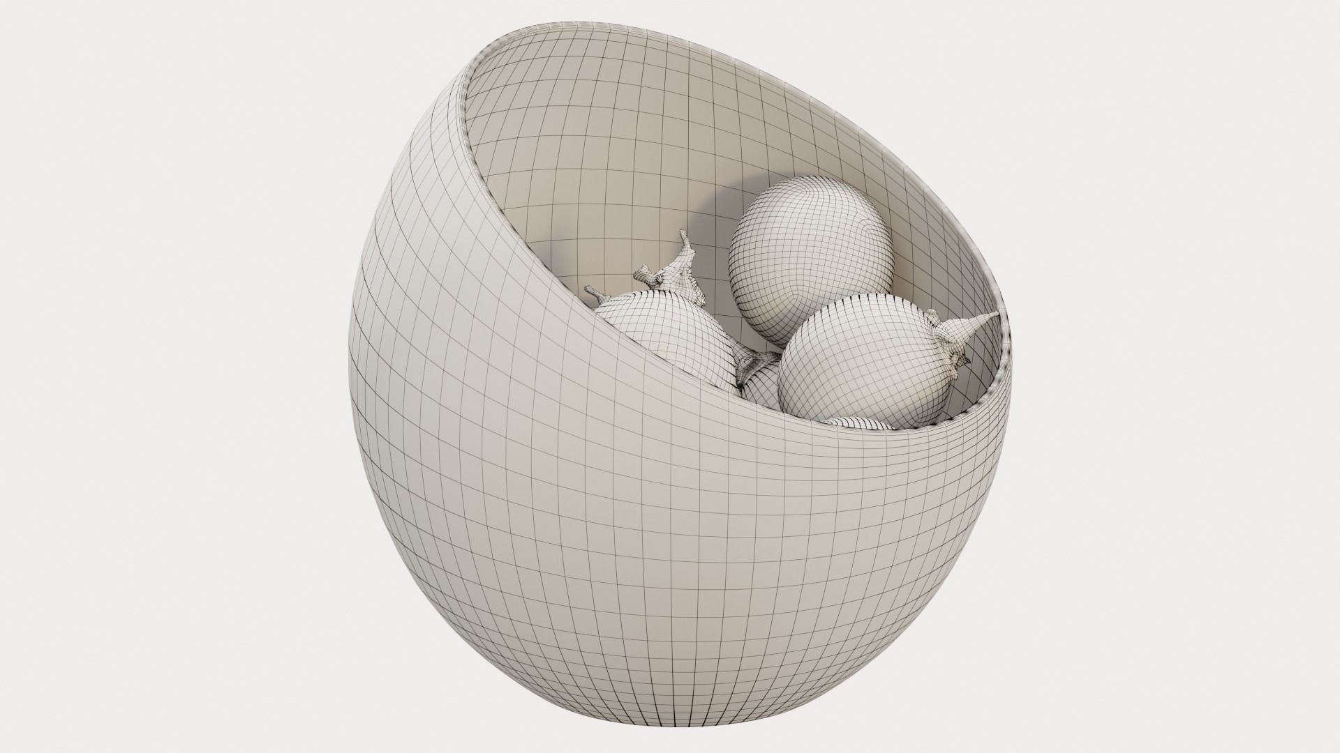 Large Slant Fruit Bowl passion fruit 3D model_7