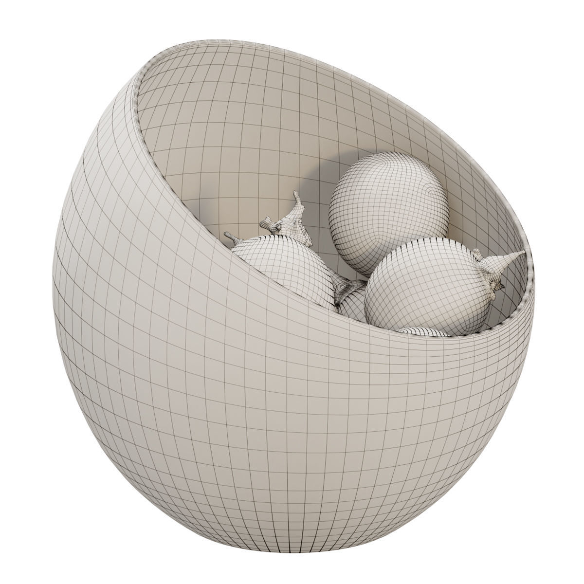 Large Slant Fruit Bowl passion fruit 3D model_3