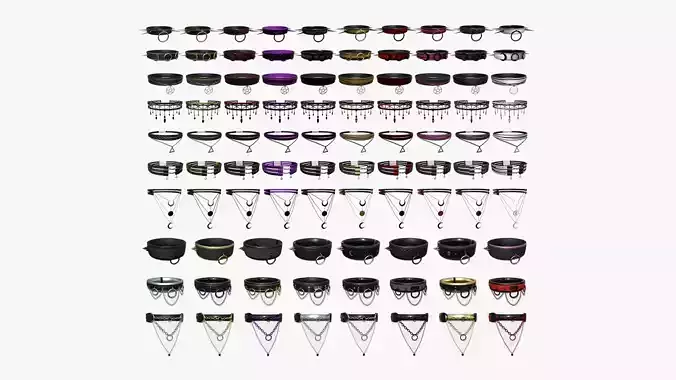 94 Gothic Collars Super Collection - Character Fashion Design 