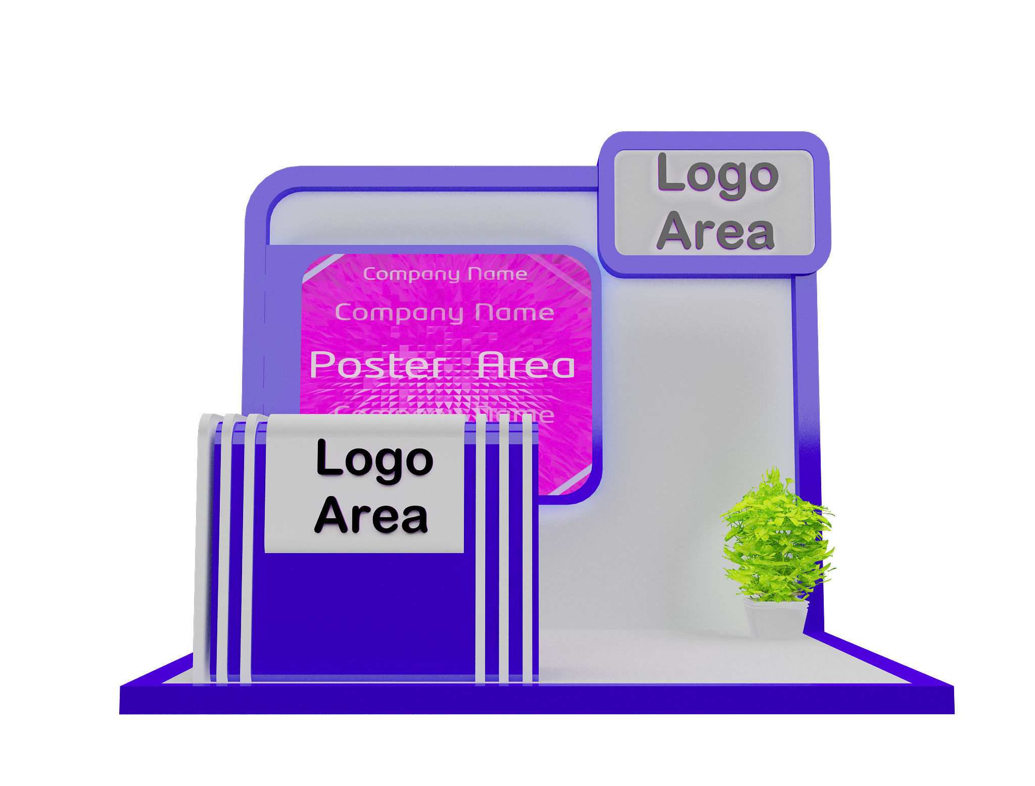  Booth Exhibition Stand A15c 3D model_6