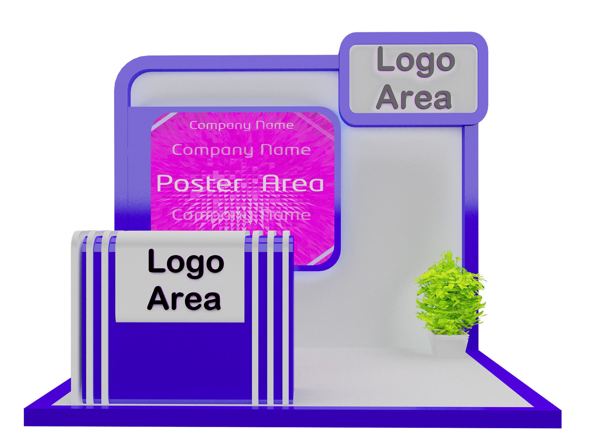  Booth Exhibition Stand A15c 3D model_2