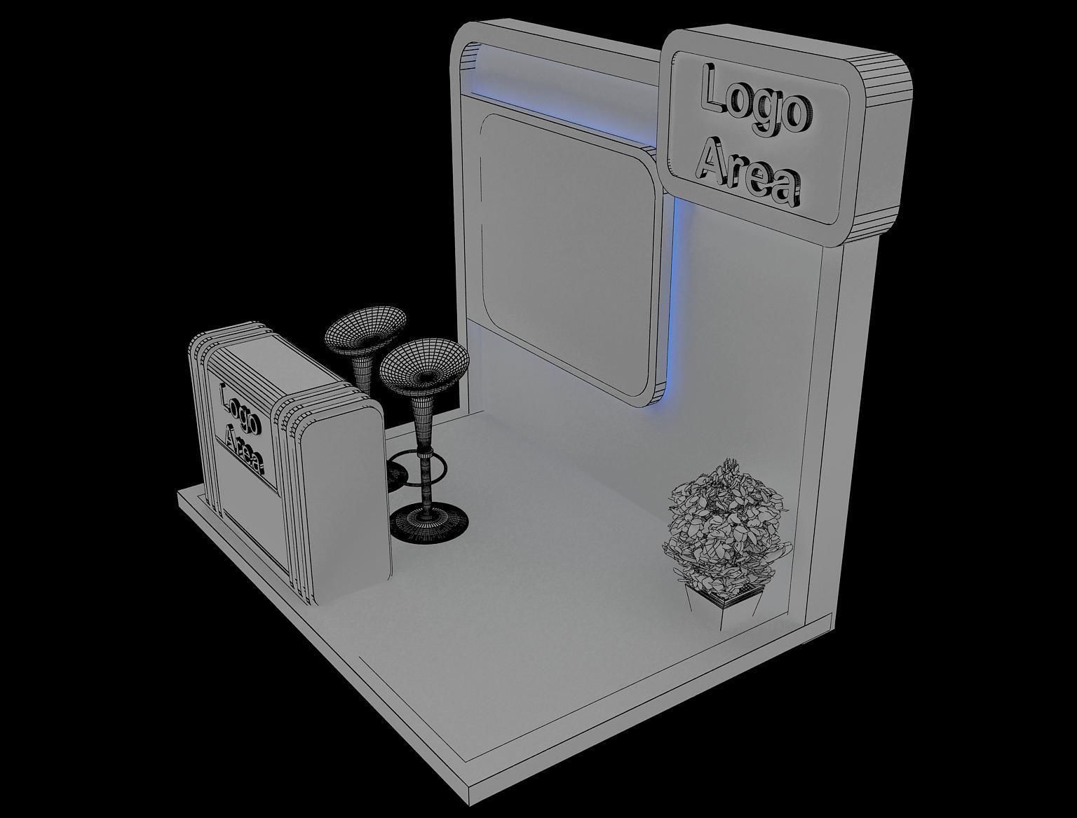  Booth Exhibition Stand A15c 3D model_5