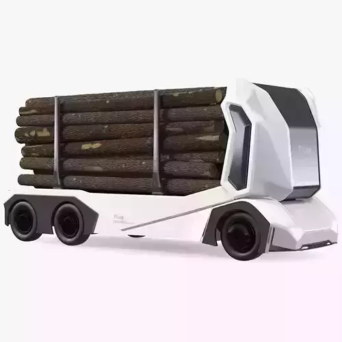 Einride Electric Autonomous Logging Truck 3D model