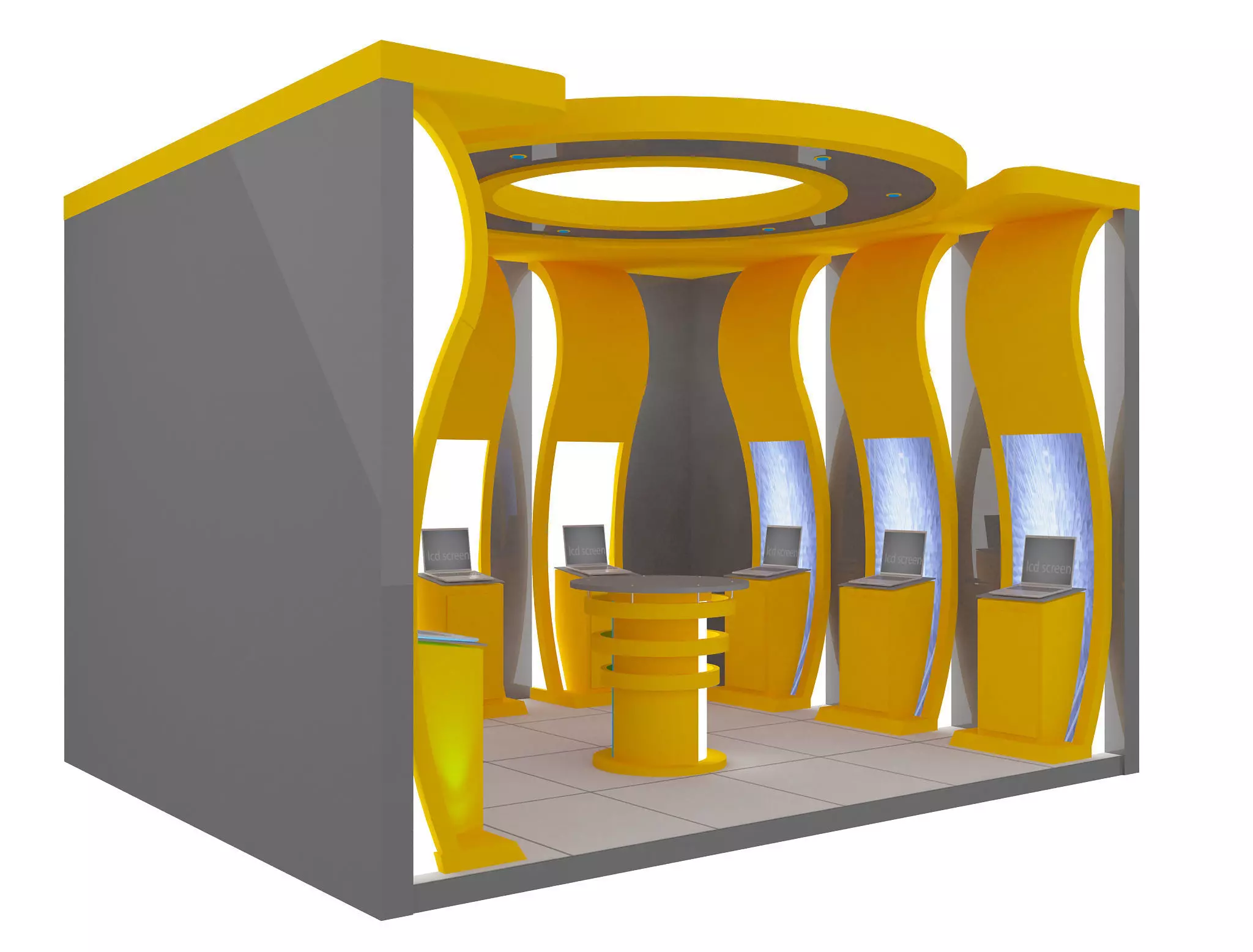  Booth Exhibition Stand a14a 3D model_0
