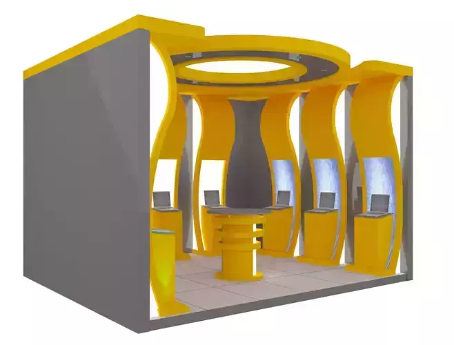  Booth Exhibition Stand a14a 3D model