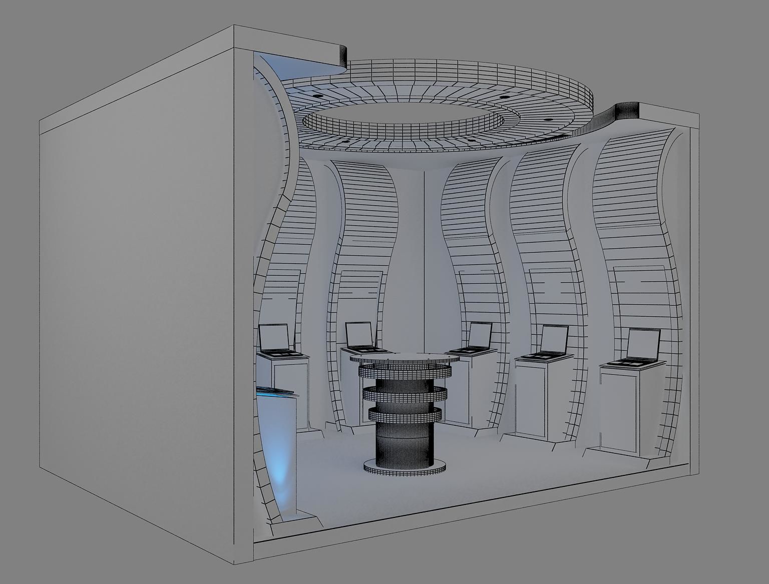  Booth Exhibition Stand a14a 3D model_1