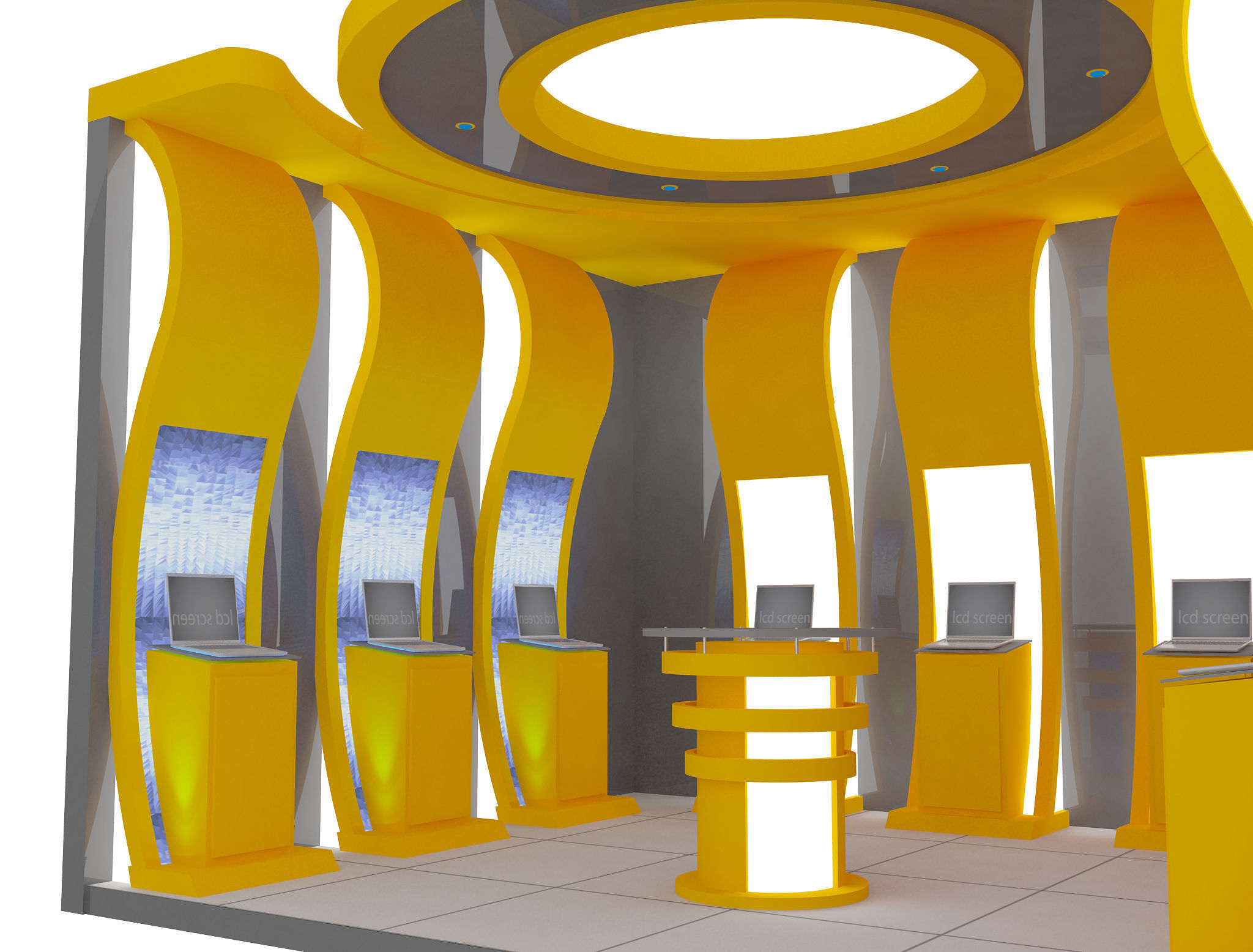  Booth Exhibition Stand a14a 3D model_4