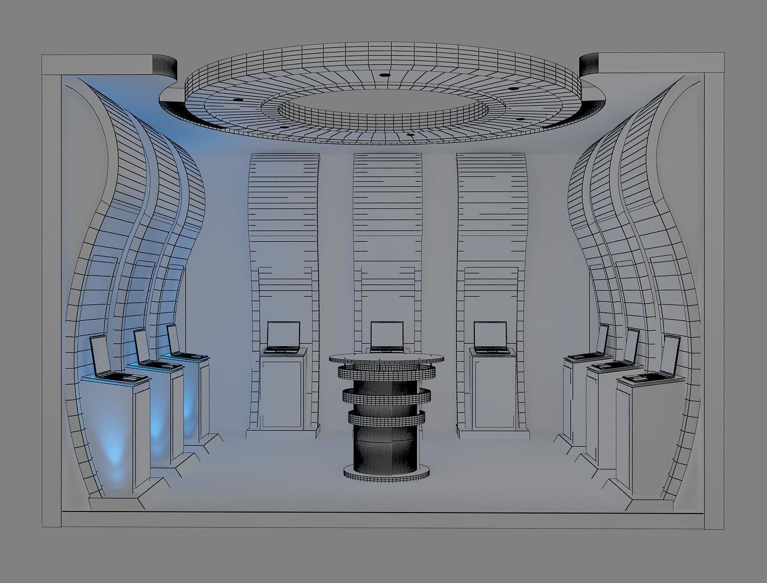  Booth Exhibition Stand a14a 3D model_3