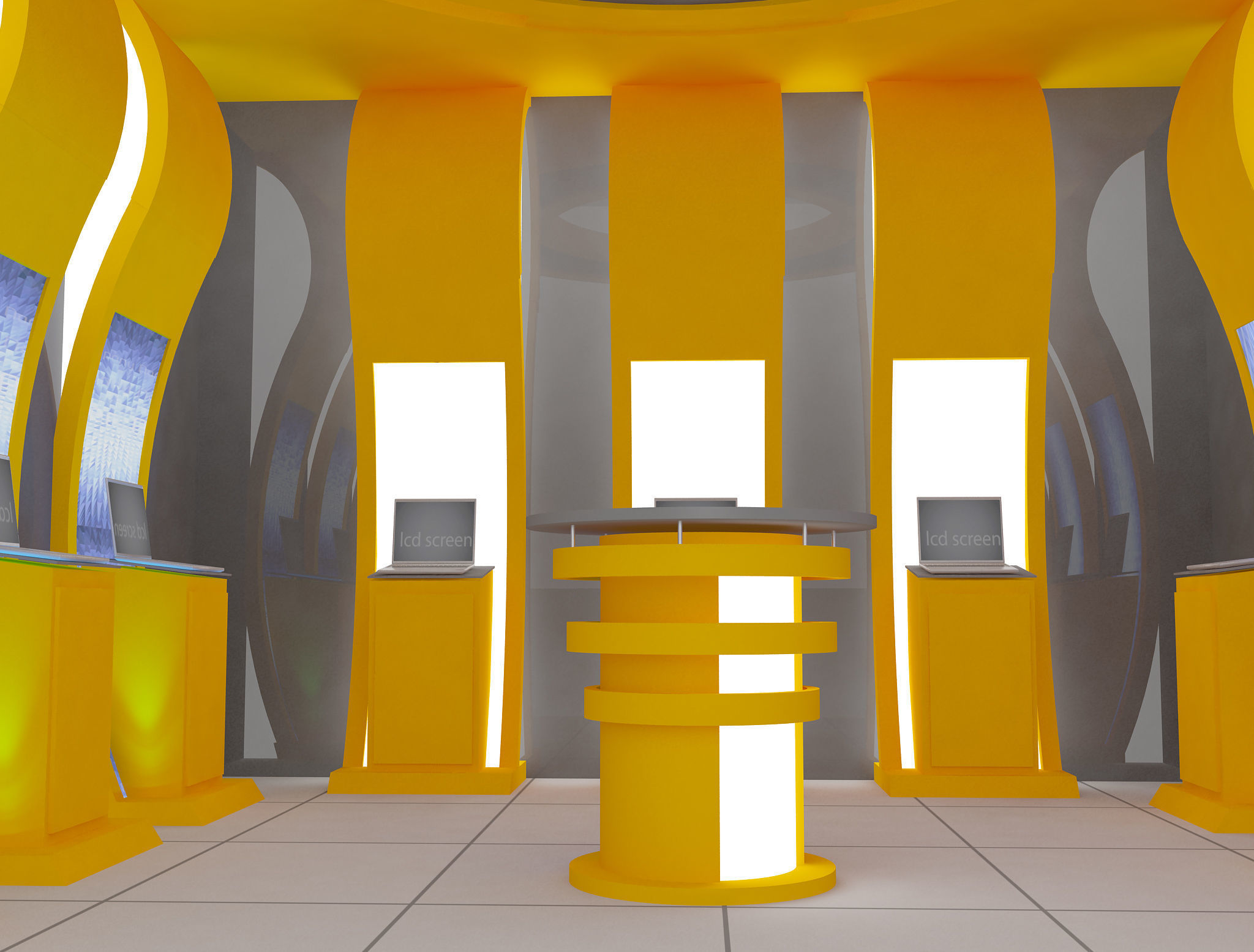  Booth Exhibition Stand a14a 3D model_12