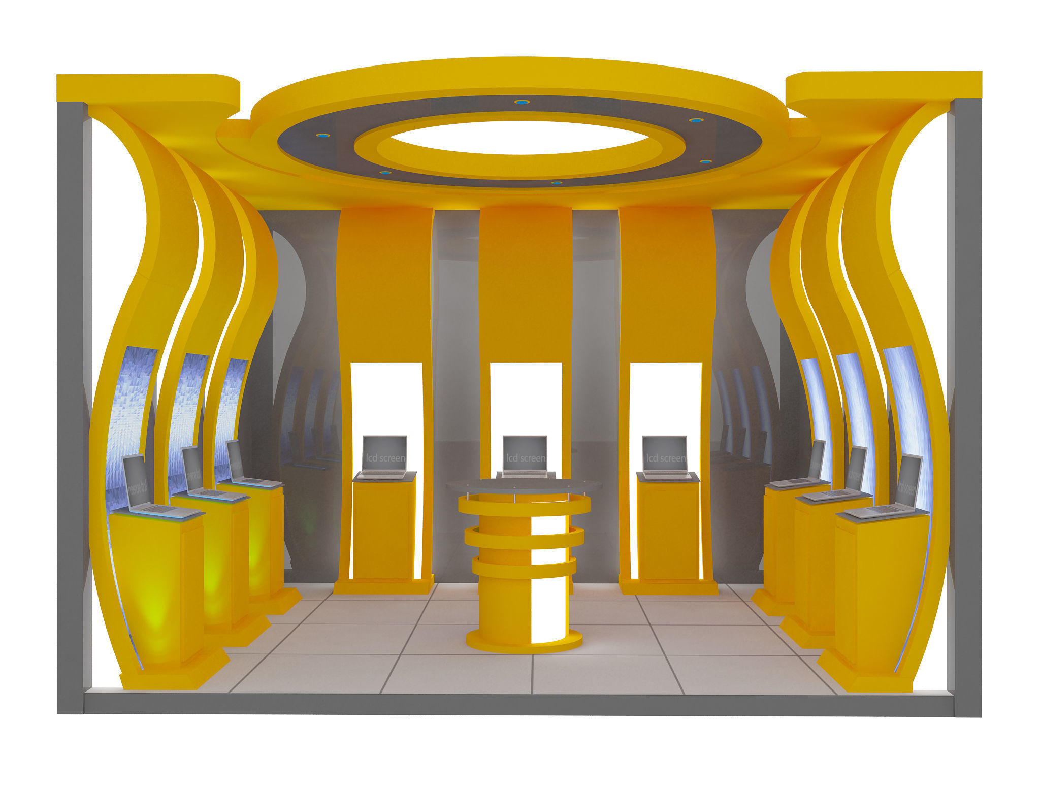  Booth Exhibition Stand a14a 3D model_2