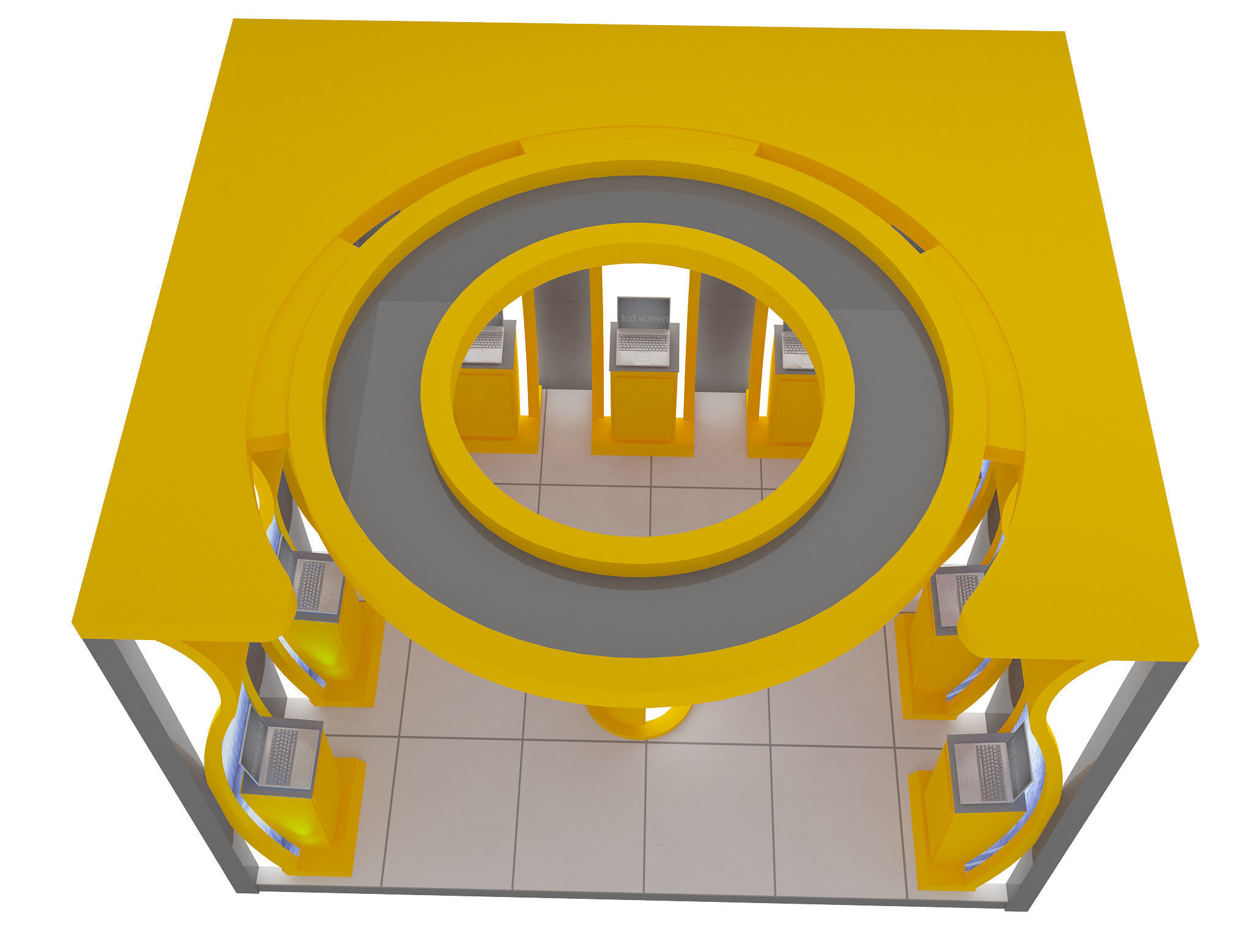  Booth Exhibition Stand a14a 3D model_10