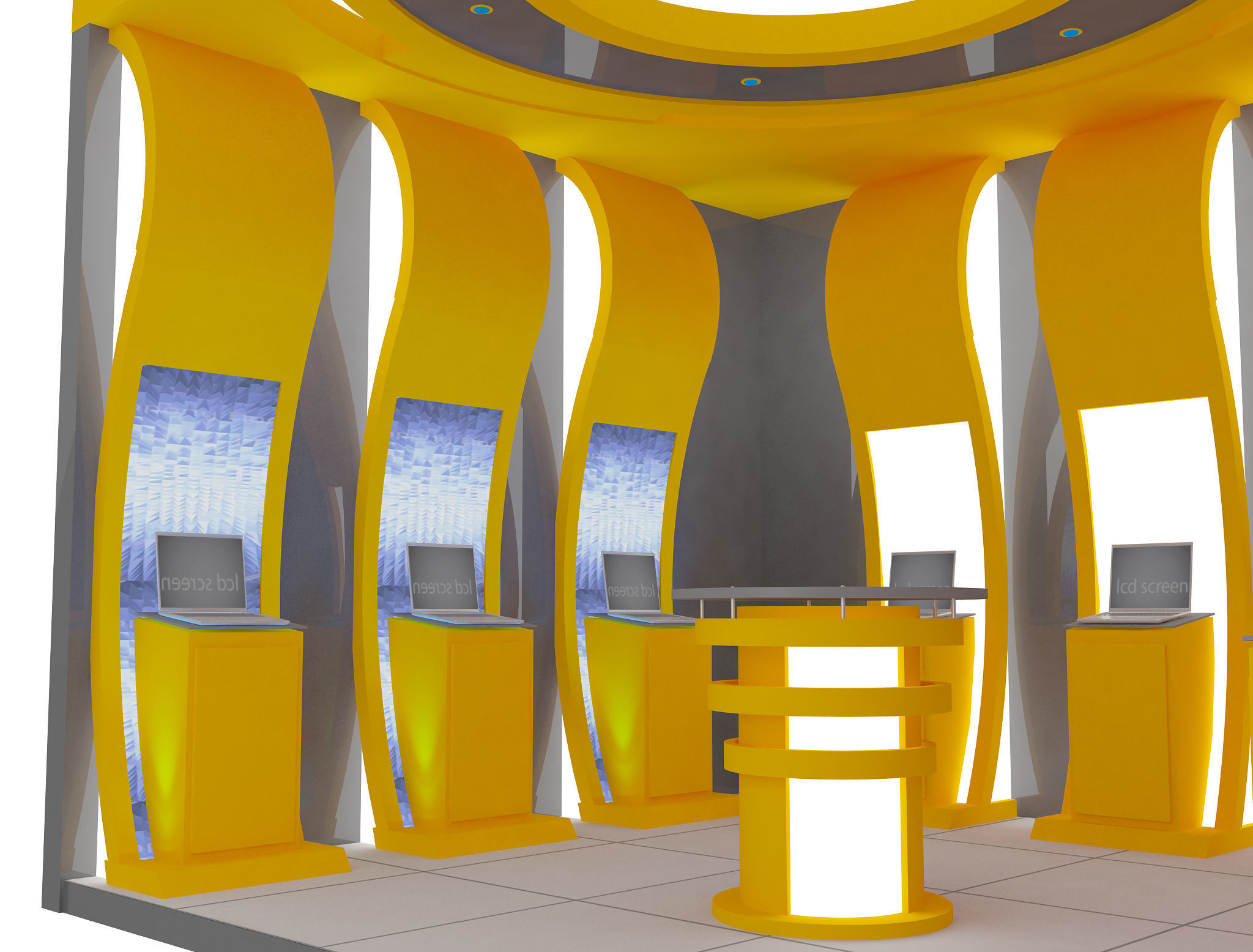  Booth Exhibition Stand a14a 3D model_8