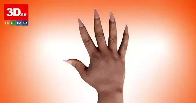 Retopologized 3D Hand scan of Alberaneshia Allen