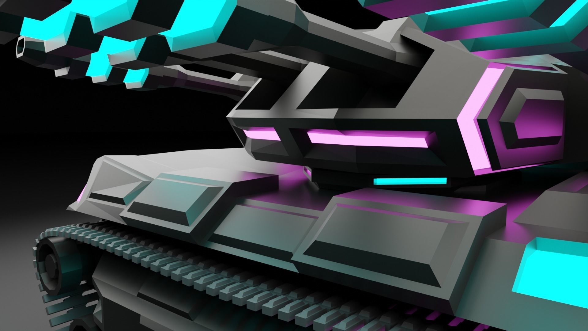 Cybertank Mk1 3D print model_13