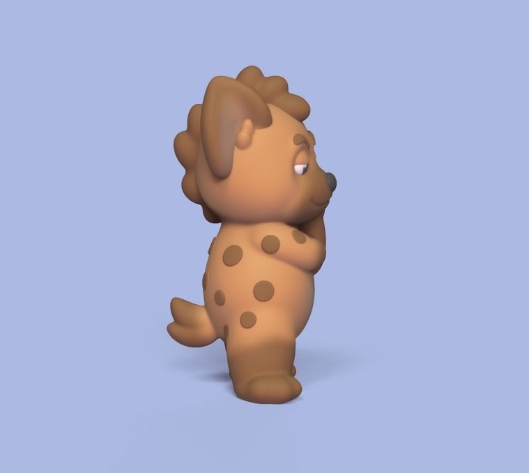 Hyena Cartoon 3D print model_1