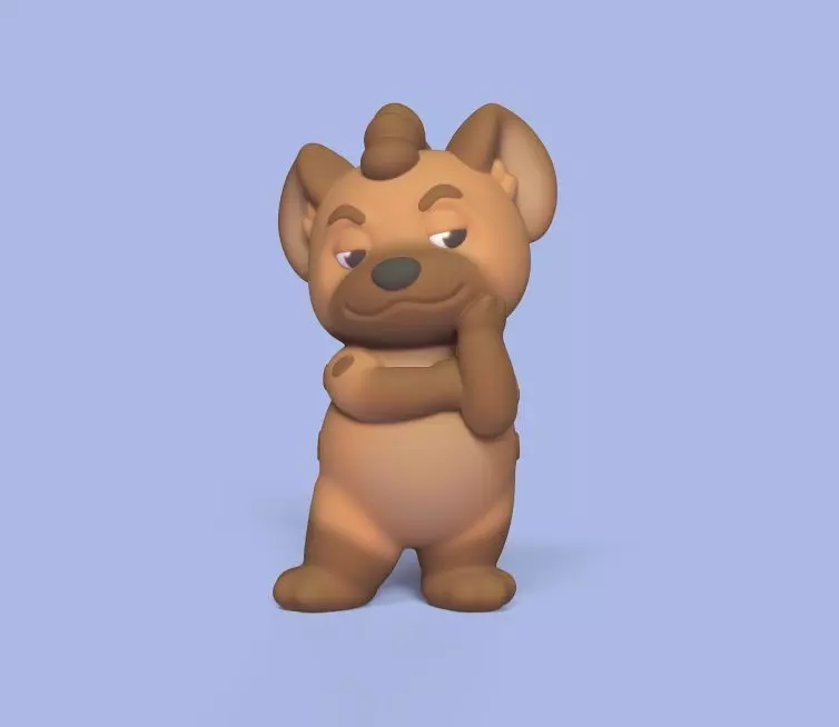 Hyena Cartoon 3D print model_0
