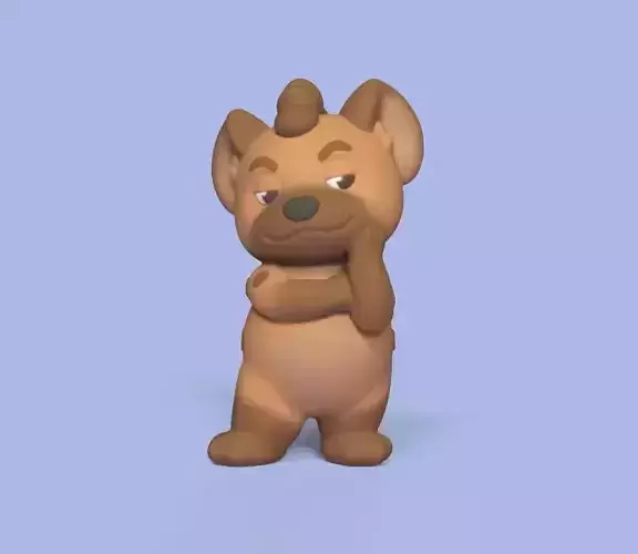 Hyena Cartoon 3D print model