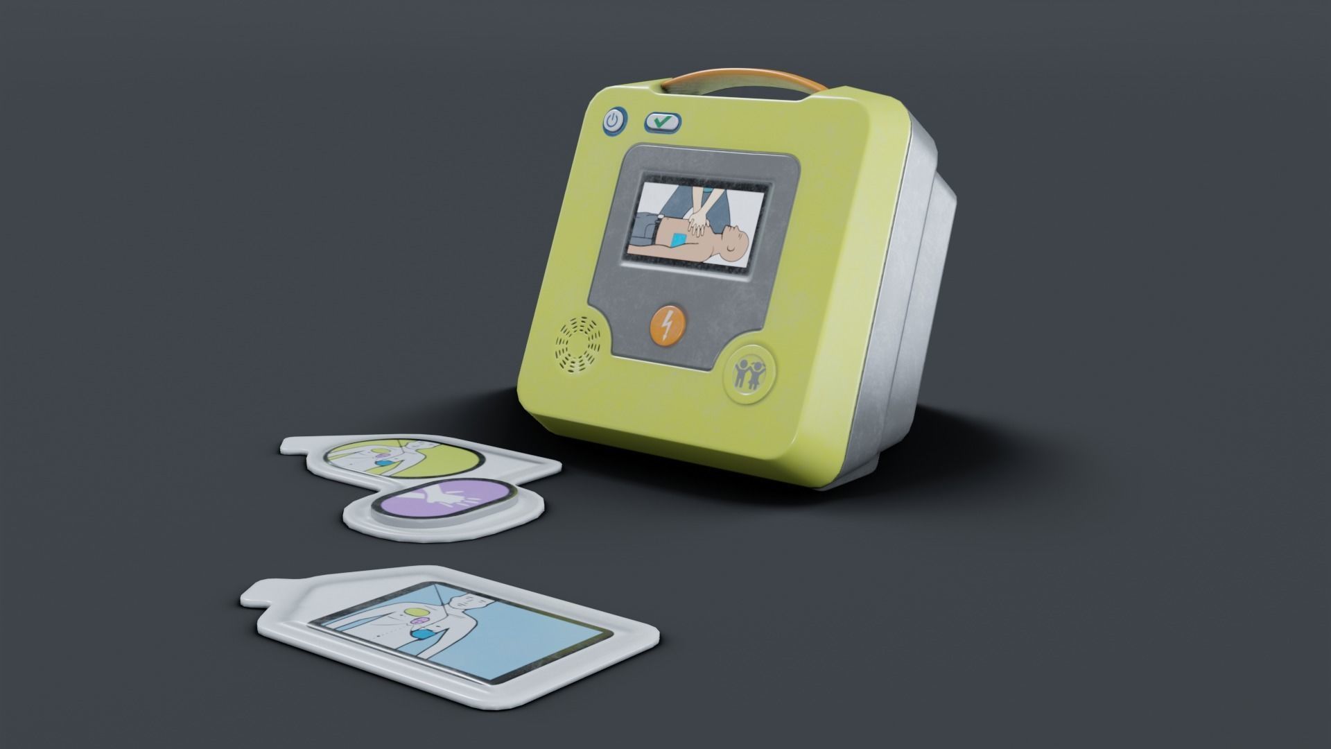 First Aid Pack Low-poly 3D model_5