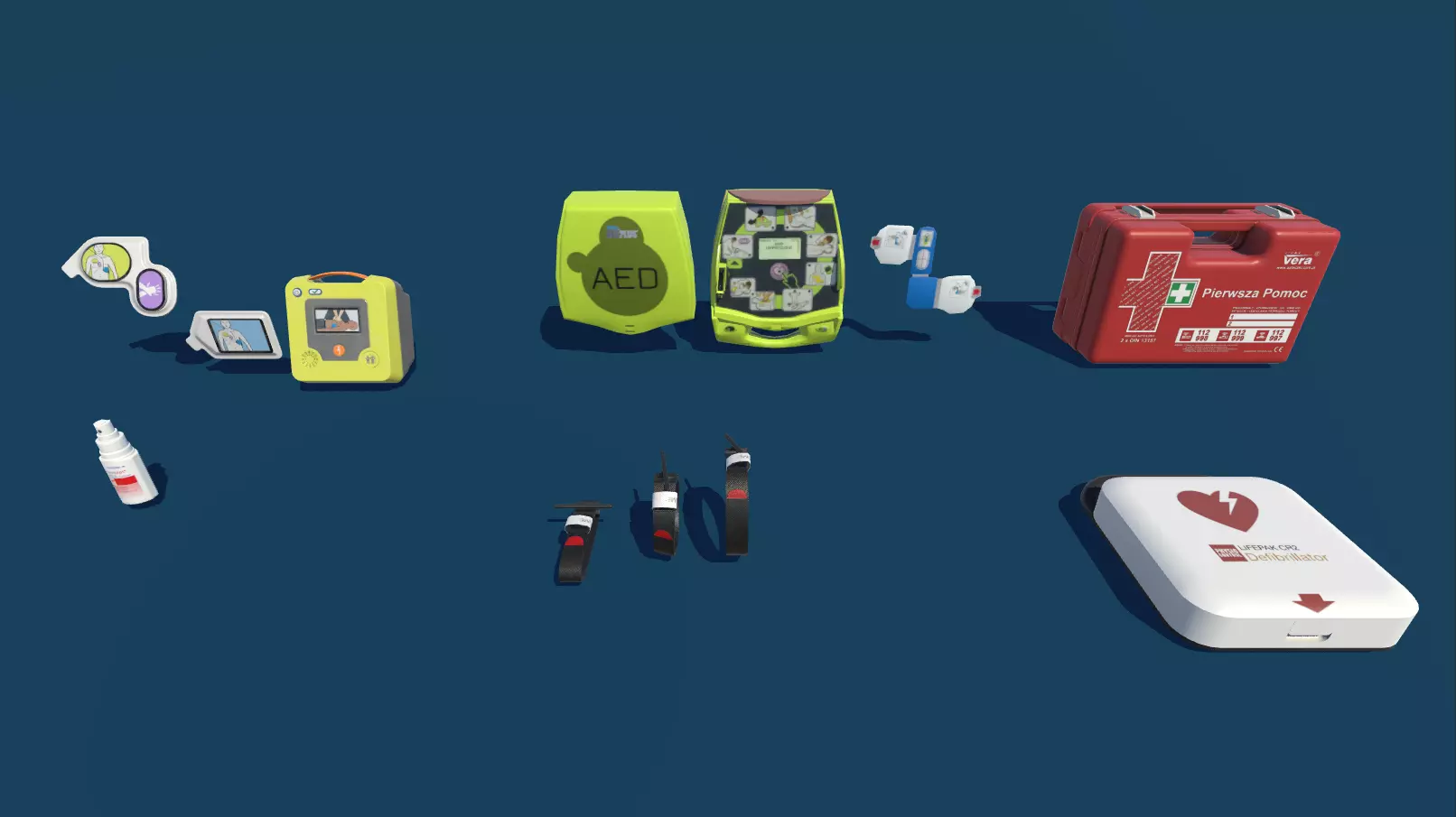 First Aid Pack Low-poly 3D model_0