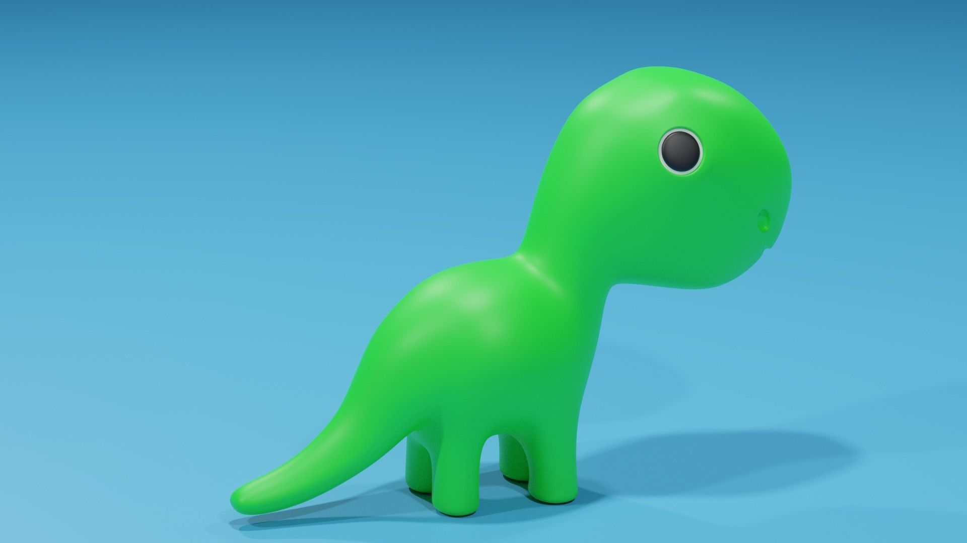 Cartoon Cute Dinosaur Toy Low-poly 3D model_10