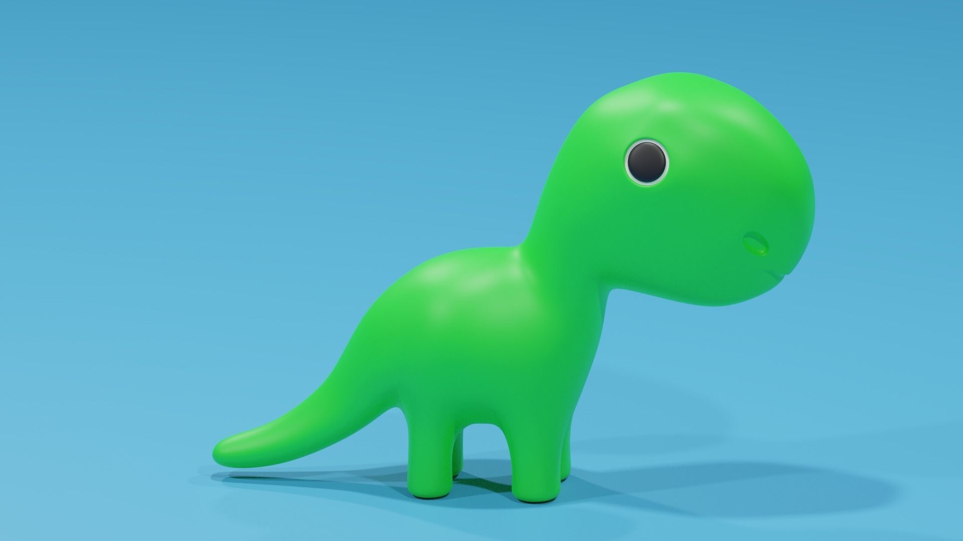 Cartoon Cute Dinosaur Toy Low-poly 3D model_3