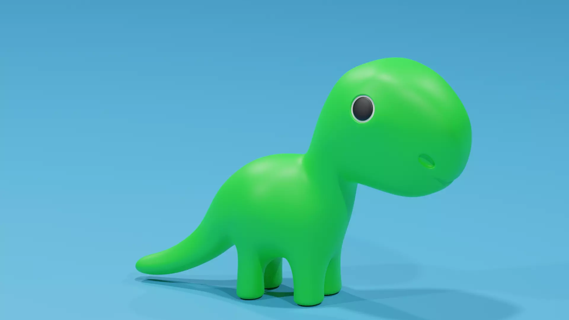 Cartoon Cute Dinosaur Toy Low-poly 3D model_0