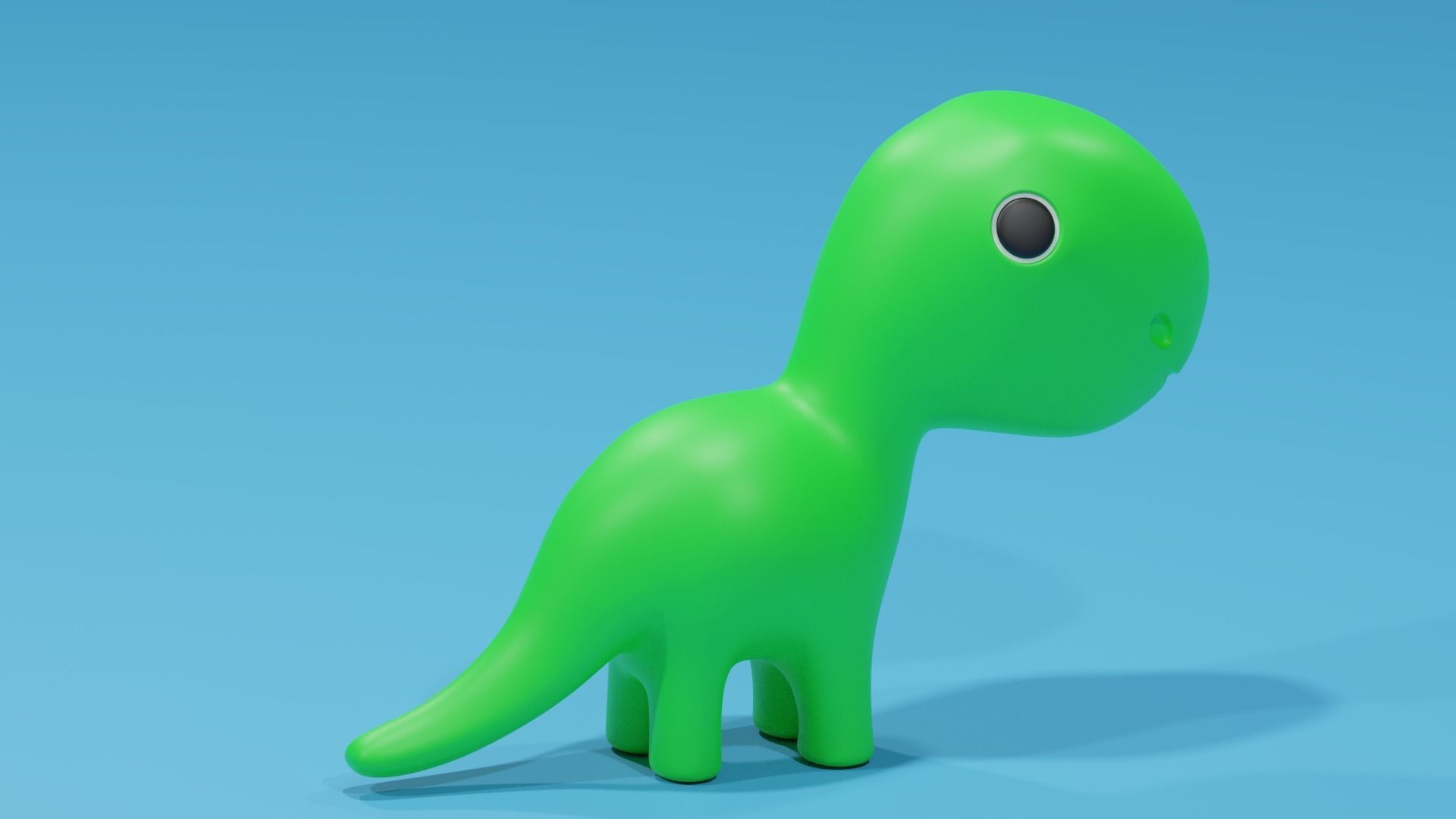 Cartoon Cute Dinosaur Toy Low-poly 3D model_8