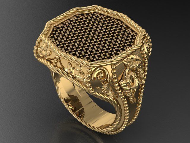 ornamental ring 3D print model_15