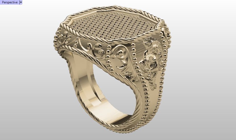 ornamental ring 3D print model_11