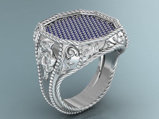 ornamental ring 3D print model_14