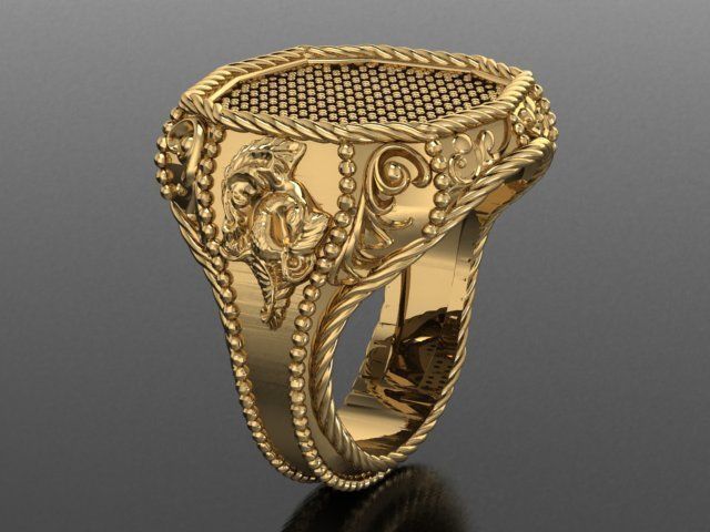 ornamental ring 3D print model_17