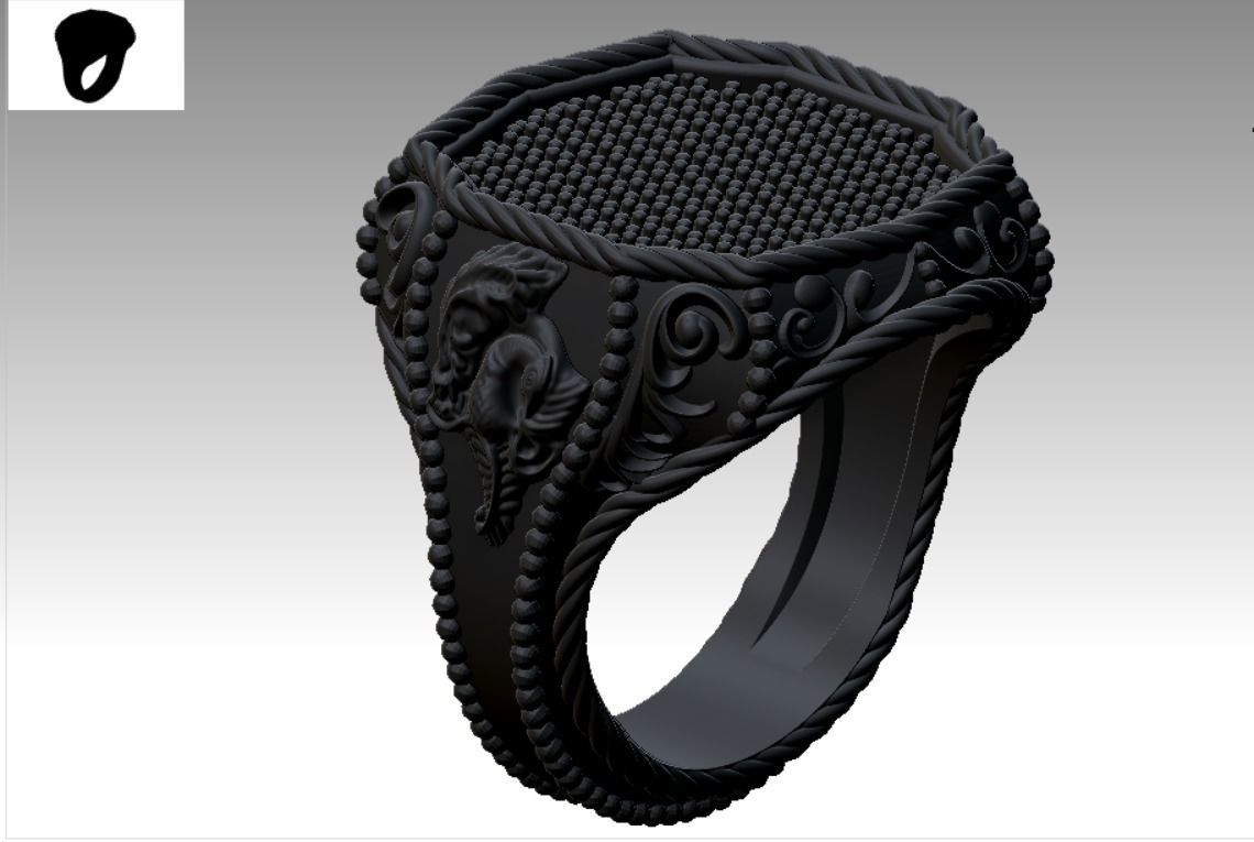 ornamental ring 3D print model_27