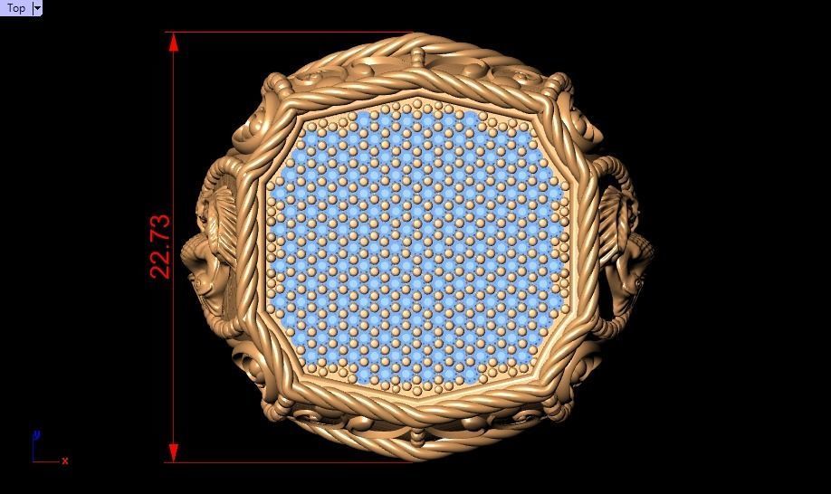 ornamental ring 3D print model_24