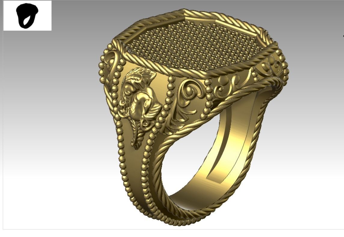 ornamental ring 3D print model_12