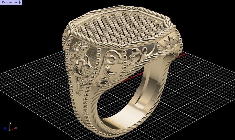 ornamental ring 3D print model_16