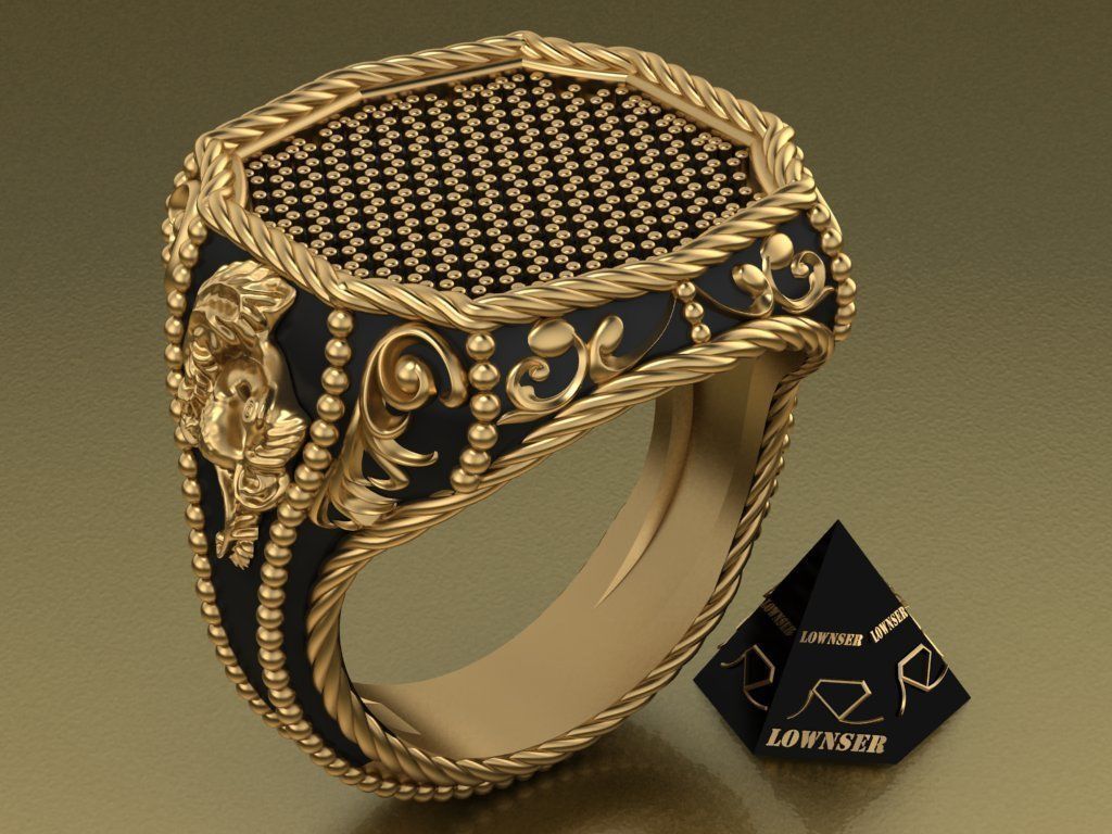 ornamental ring 3D print model_1