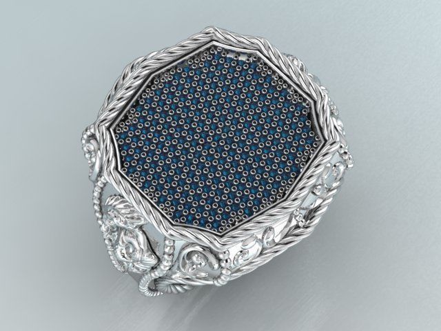 ornamental ring 3D print model_7