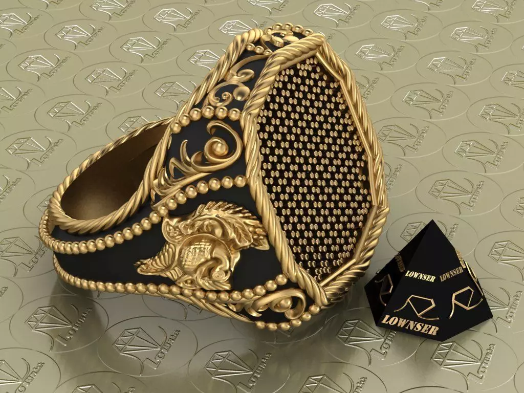 ornamental ring 3D print model_0