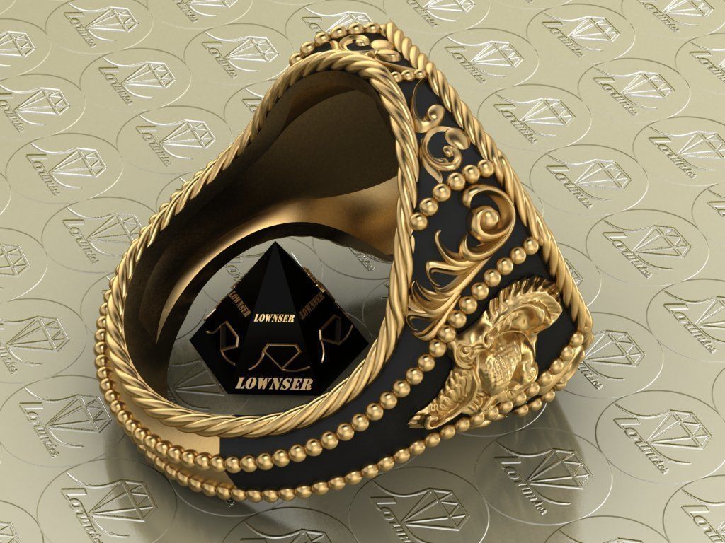 ornamental ring 3D print model_2