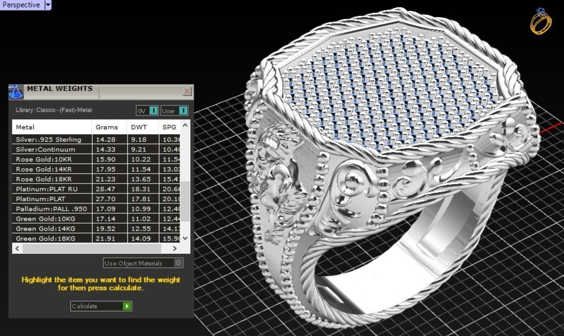 ornamental ring 3D print model_9