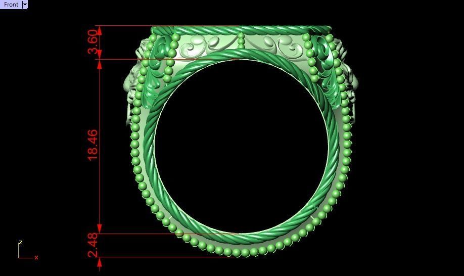 ornamental ring 3D print model_5