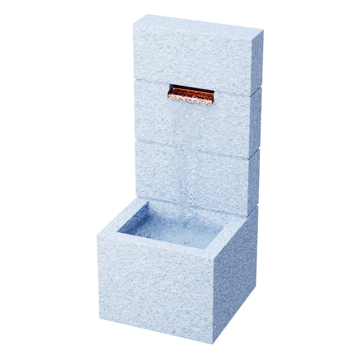 Anaconda Block Wall Fountain 3D model_1